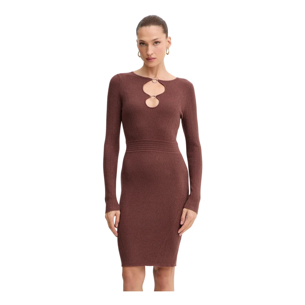 Fracomina Donna Marrone - Abito Con Dettaglio Anello - Dresses - M