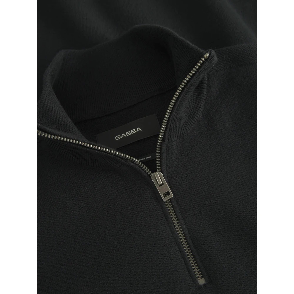 Gabba Zwarte Roll Neck Gebreide Trui Black Heren