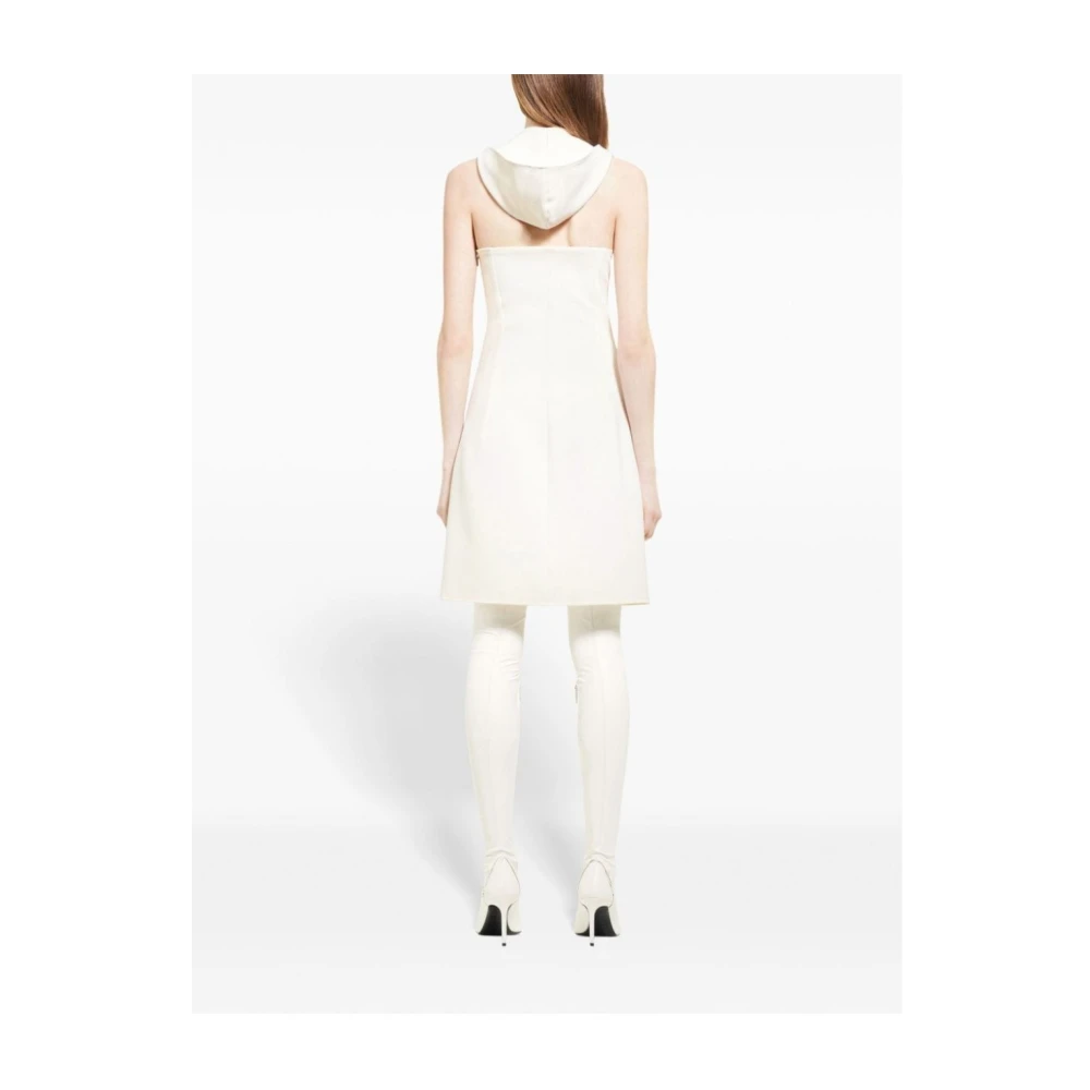 Courrèges Korte mouw ruimte jurk White Dames