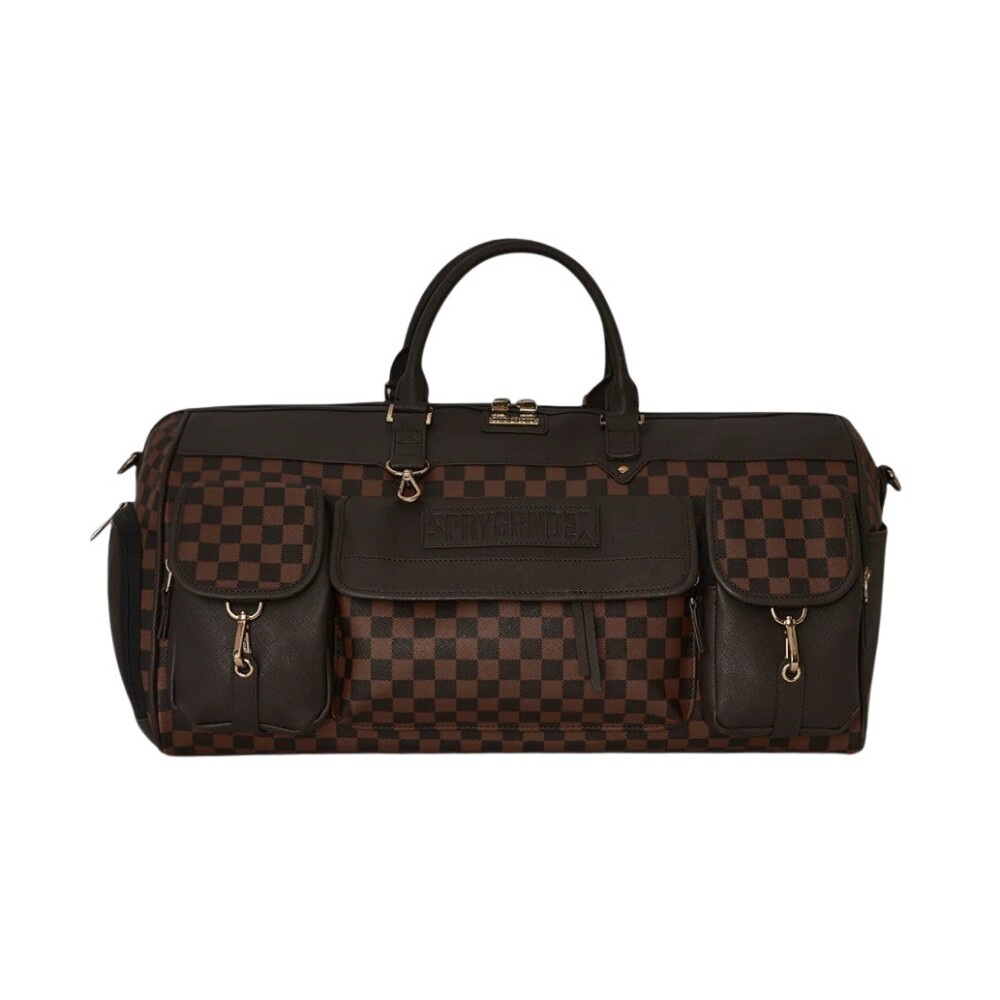 Sprayground Triple Decker Crossbody Mens Bag Black White