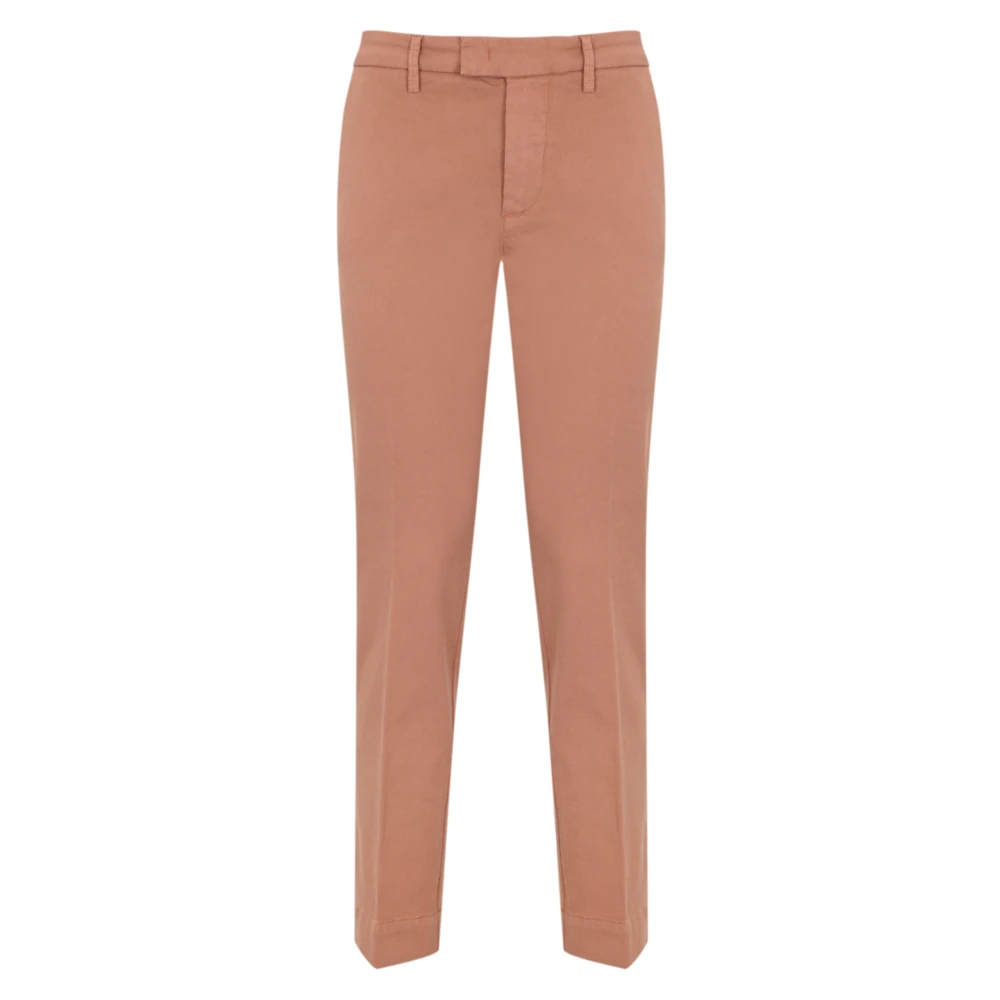 Re-Hash Bruine Chino Broek Slim Fit Enkel Lengte Brown Heren