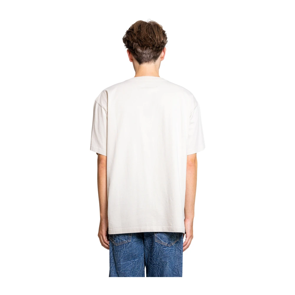 MM6 Maison Margiela Wit Logo T-Shirt Modern Ontwerp White Heren