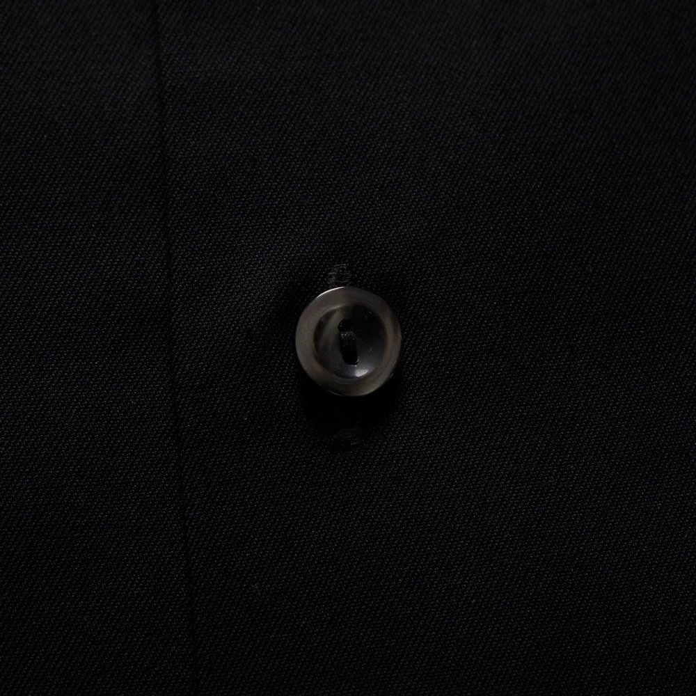 Eton Kreukvrije Signature Twill Overhemd Eigentijdse Stijl Black Heren
