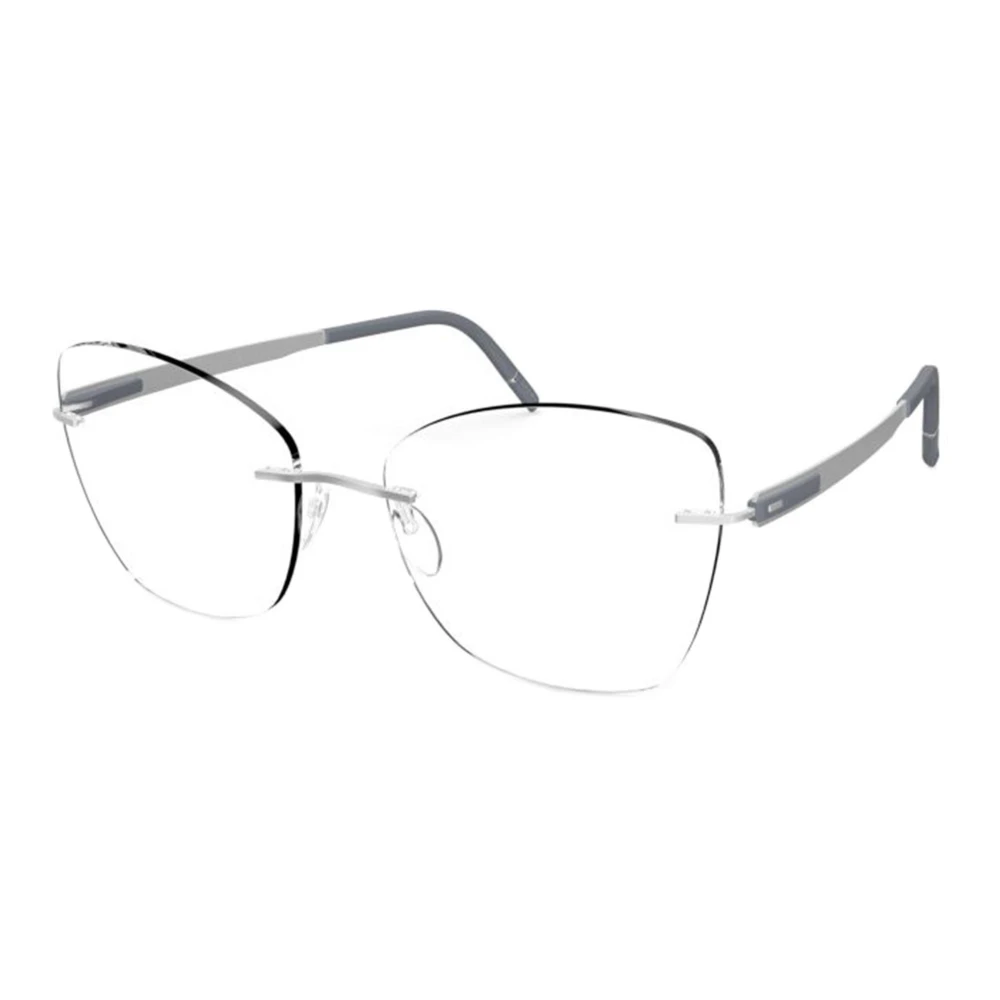 Silhouette Gray Glasses, Unisex, 55 Mm, Blend Eyewear Frames In Silver Graphite