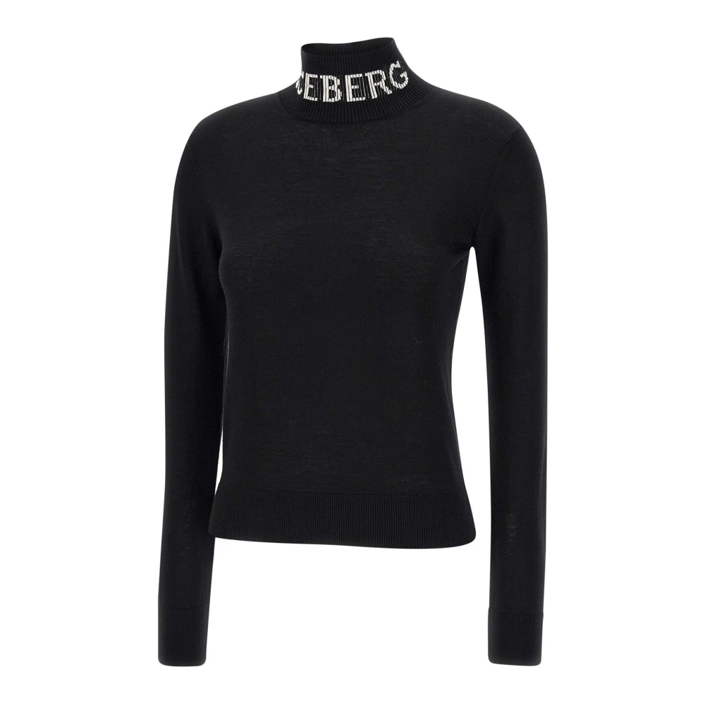 Iceberg Merino Mock-neck Sweater Black Dames