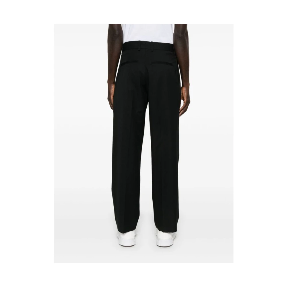 Drole de Monsieur Zwarte keperstof geborduurd logobroek Black Heren