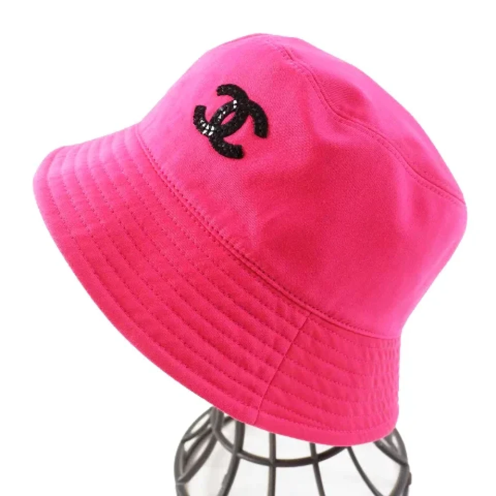 Chanel Vintage Pre-owned Cotton hats Pink Dames