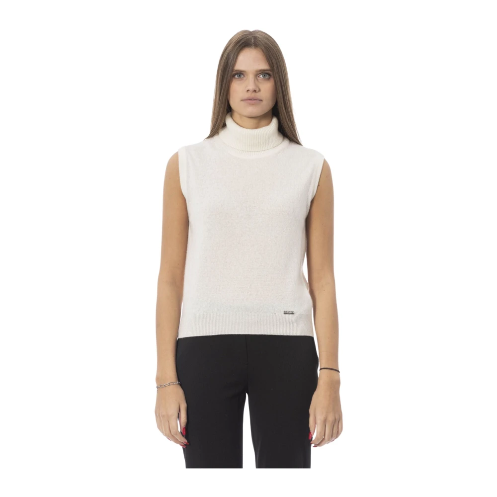 Baldinini Trendy Gebreid Vest White Dames