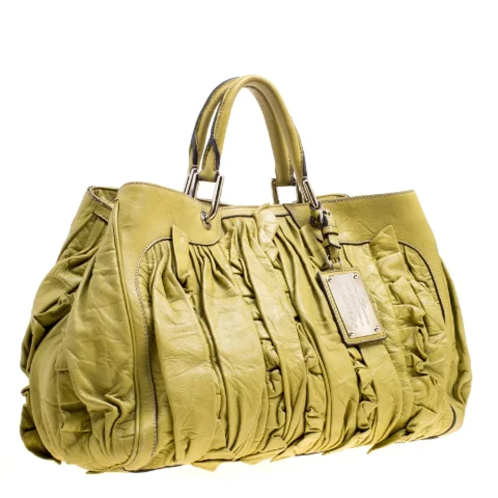 Dolce & Gabbana Pre-owned Leather totes Green Dames