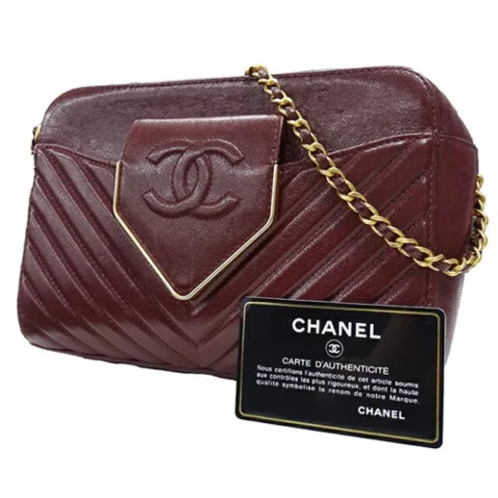 Chanel Vintage Pre-owned Leather chanel-bags Red Dames