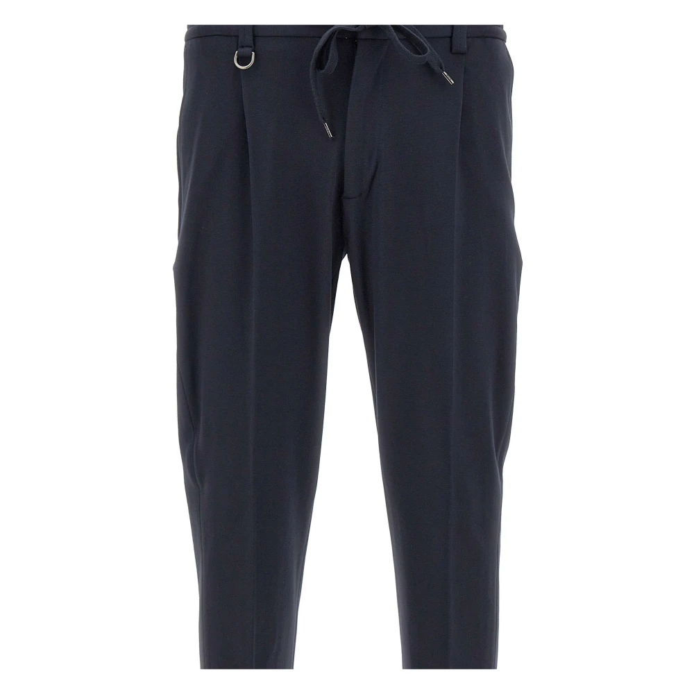 Paolo Pecora Blauwe Chino Broek Brera Collectie Blue Heren