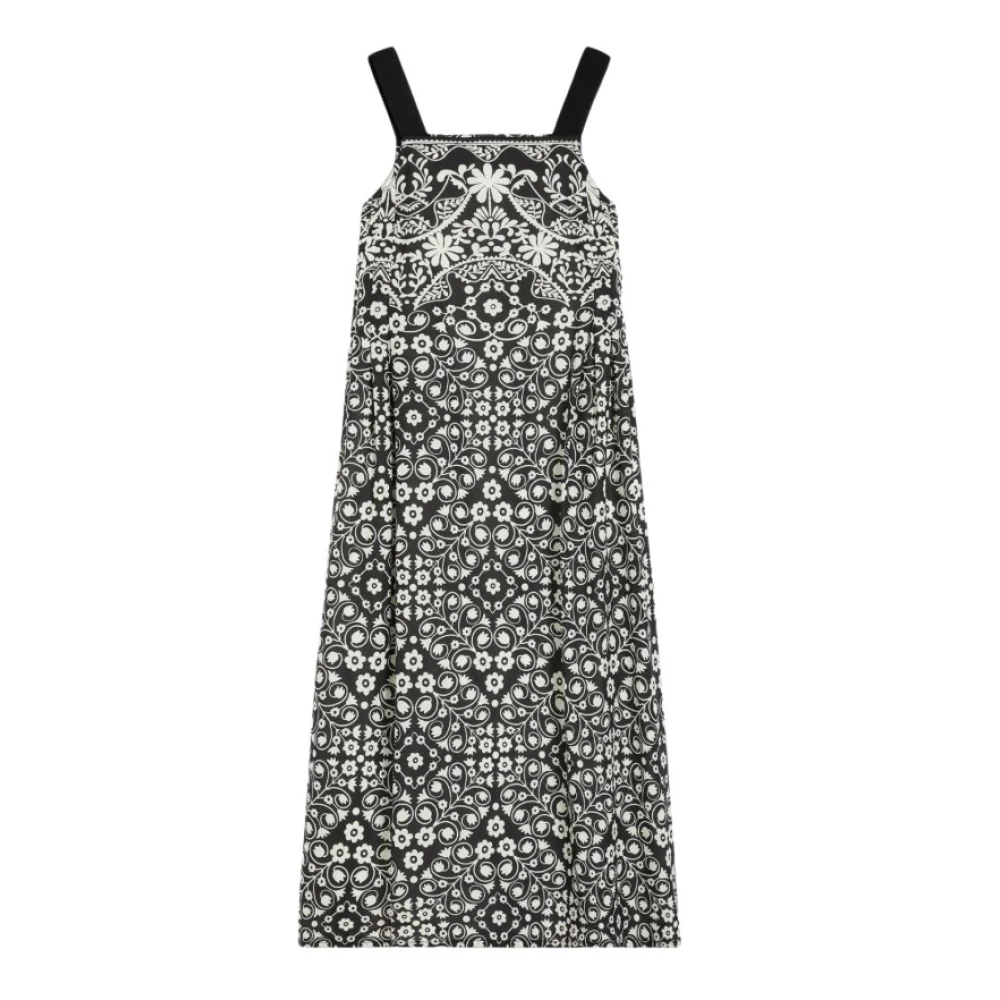 Weekend Max Mara Femme Noir - Wkimoli Printed Cotton Voile Dress - Robes - Taille: 34 Fr