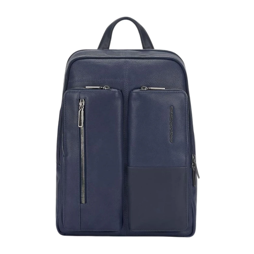 Piquadro Herren Blau Er Laptop Rucksack