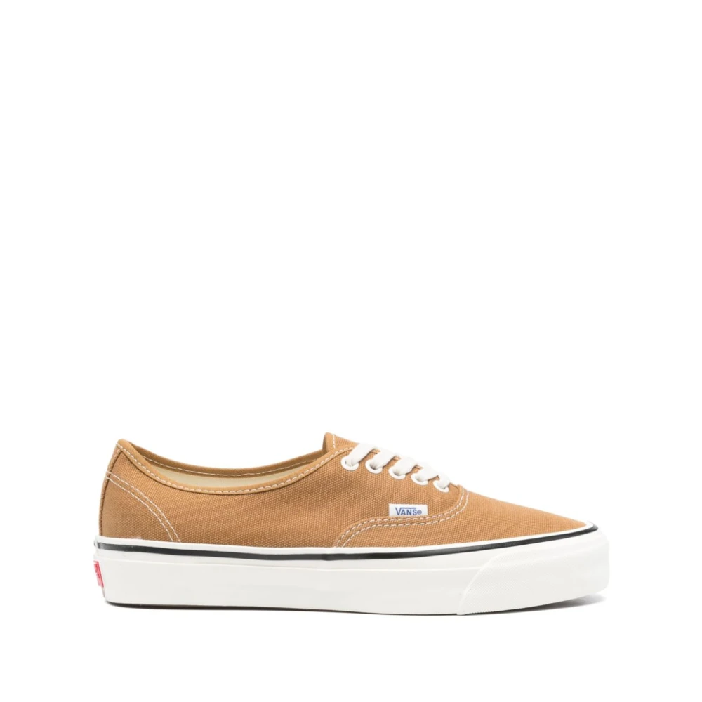 Vans Brun Canvas Sneakers med Kontrastsömnad Brown, Herr