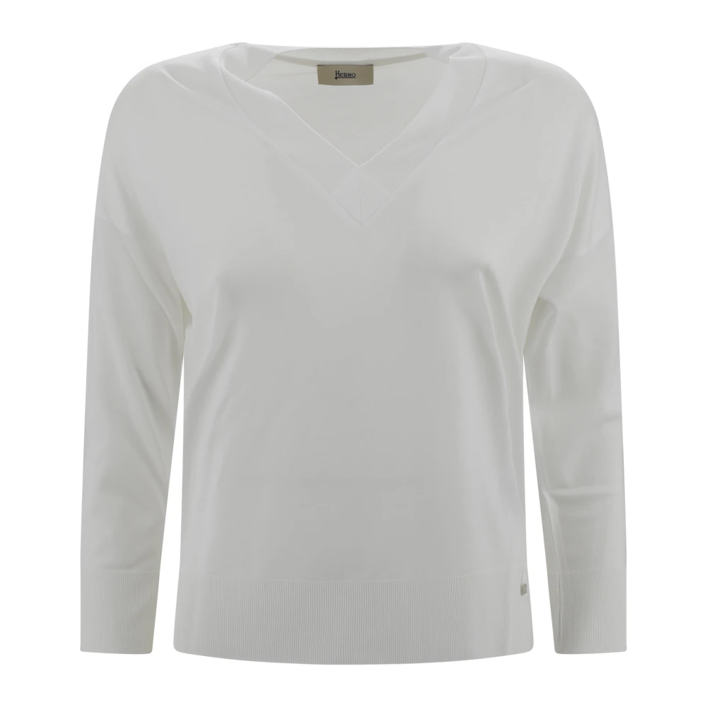 Knitwear > V-neck Knitwear - - Herno - Modalova
