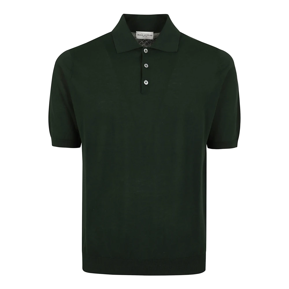 Ballantyne Men's Green Round-Neck Knitwear, Xl, Polo Neck Pullover