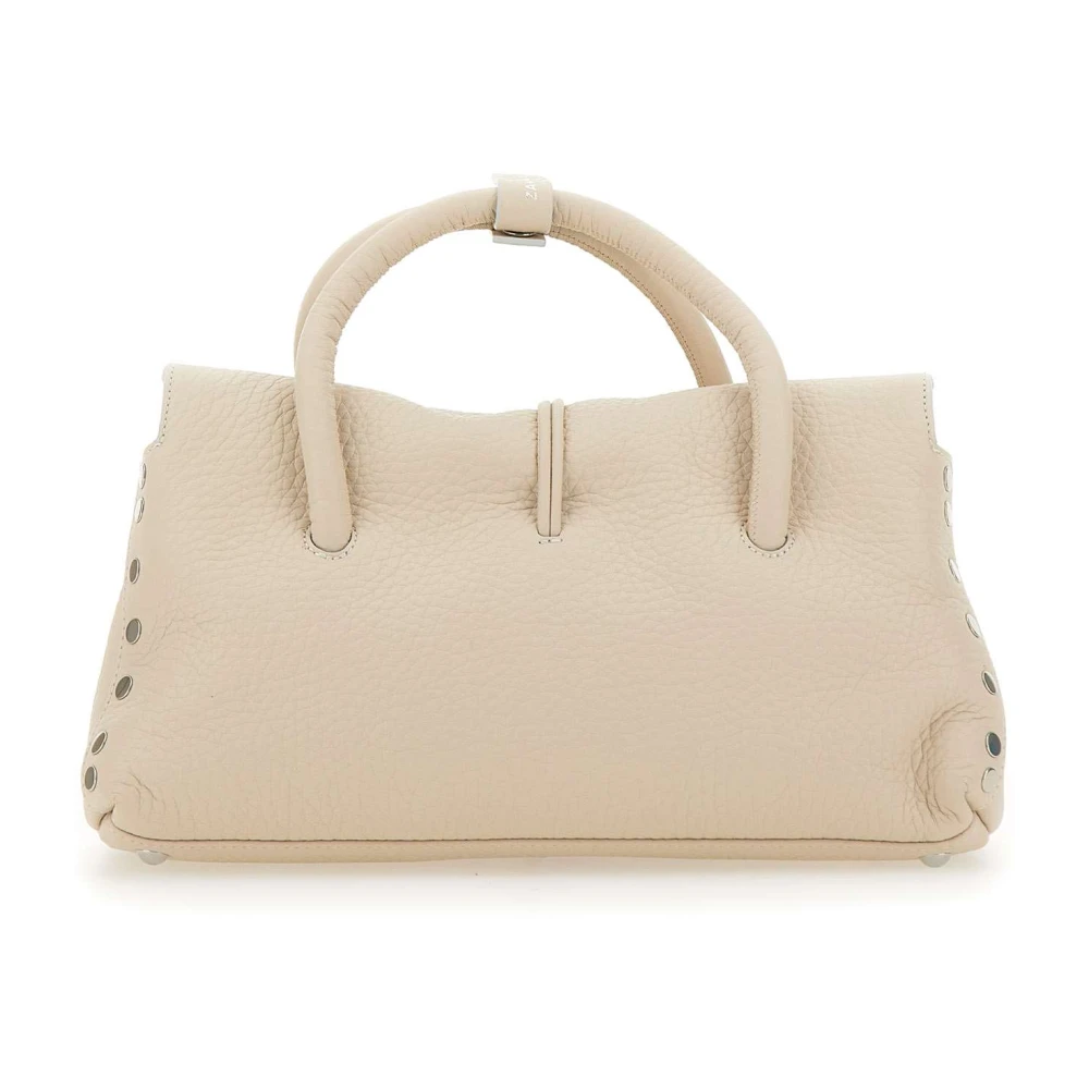Zanellato Witte leren handtas met bovenhandvat White Dames