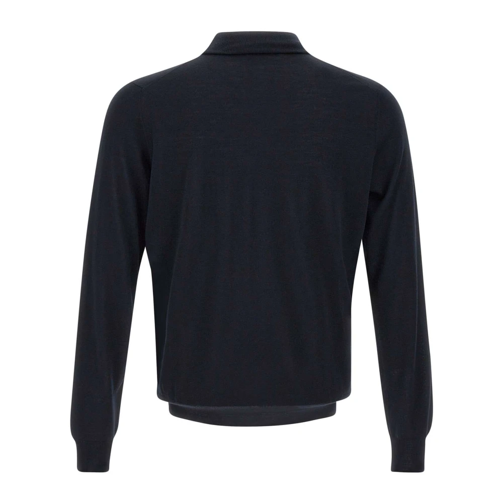 Filippo De Laurentiis Merino Wol Coltrui Trui Blue Heren