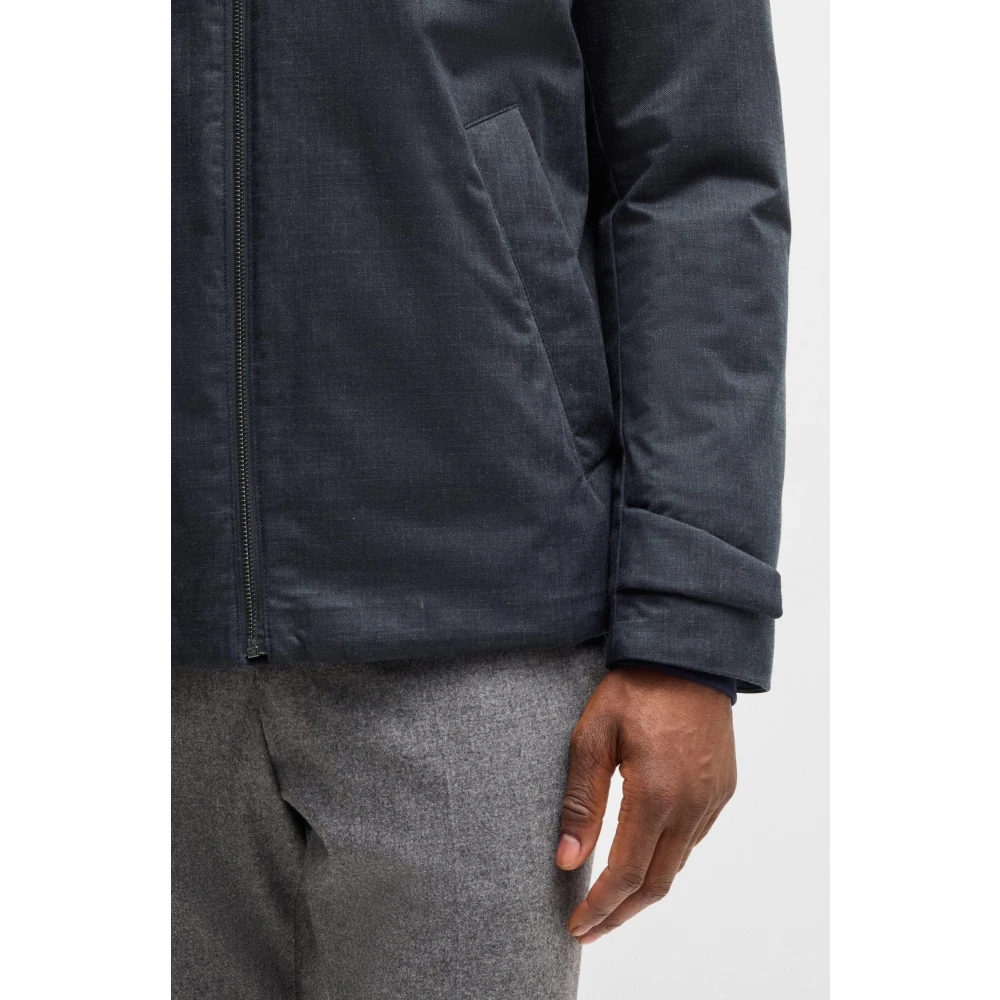 Hugo Boss Blauwe Hoodie met Ritssluiting Blue Heren