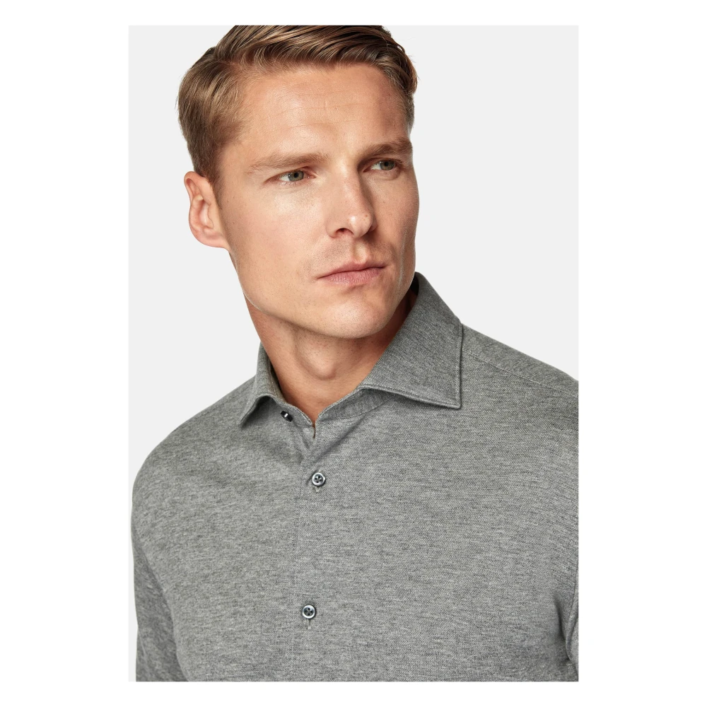 Boggi Milano Pique Polo Shirt Regular Fit Blue Heren