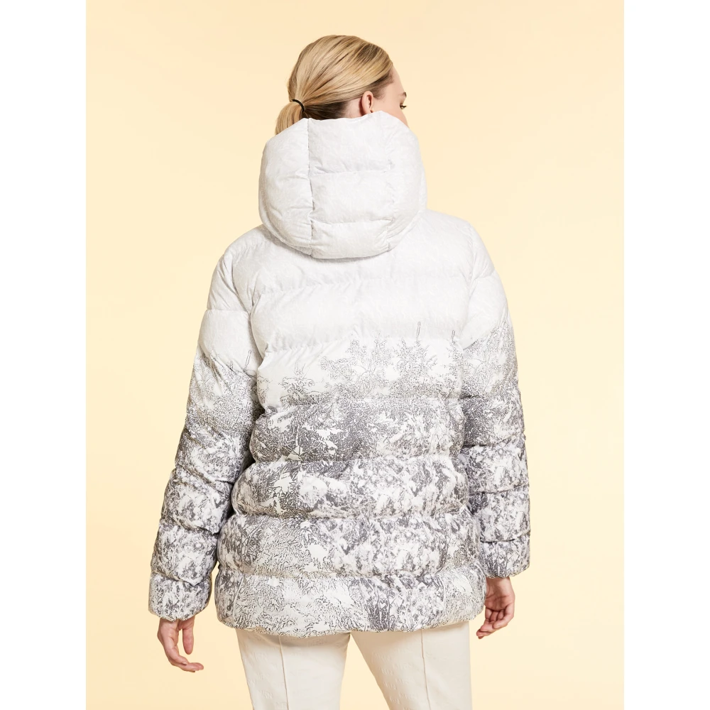Marina Rinaldi Korte donsjas van waterafstotend polyester White Dames