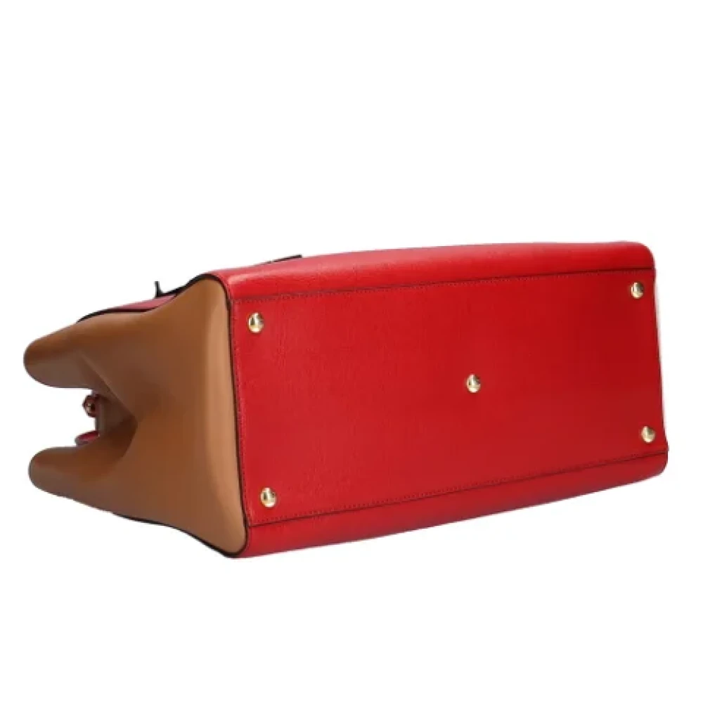 Fendi Vintage Pre-owned Leather shoulder-bags Red Dames