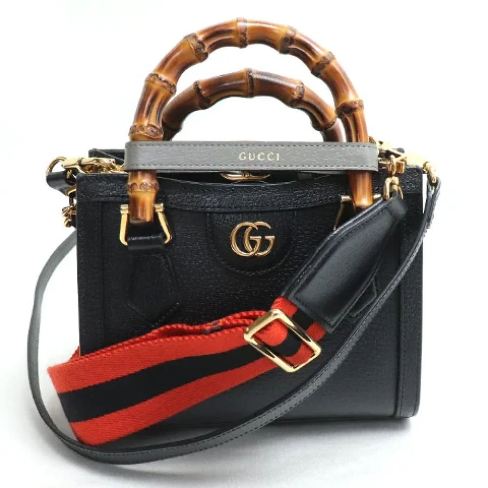 Gucci Vintage Pre-owned Leather totes Black Dames