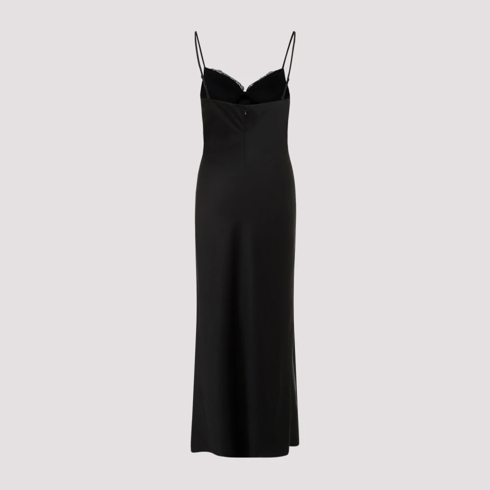 alexander mcqueen Zwart Zijden Kant Avondjurk Black Dames