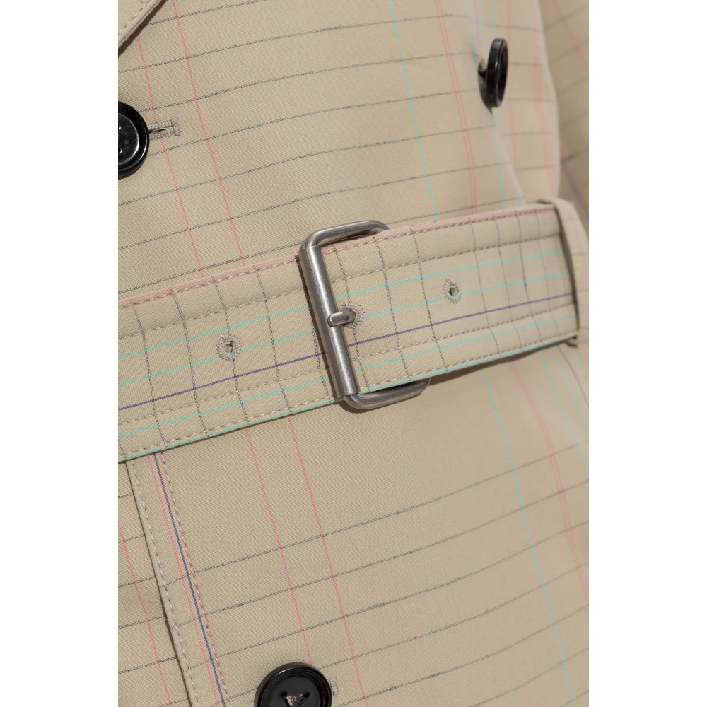 Bottega Veneta Trenchcoat met ruitpatroon Beige Dames