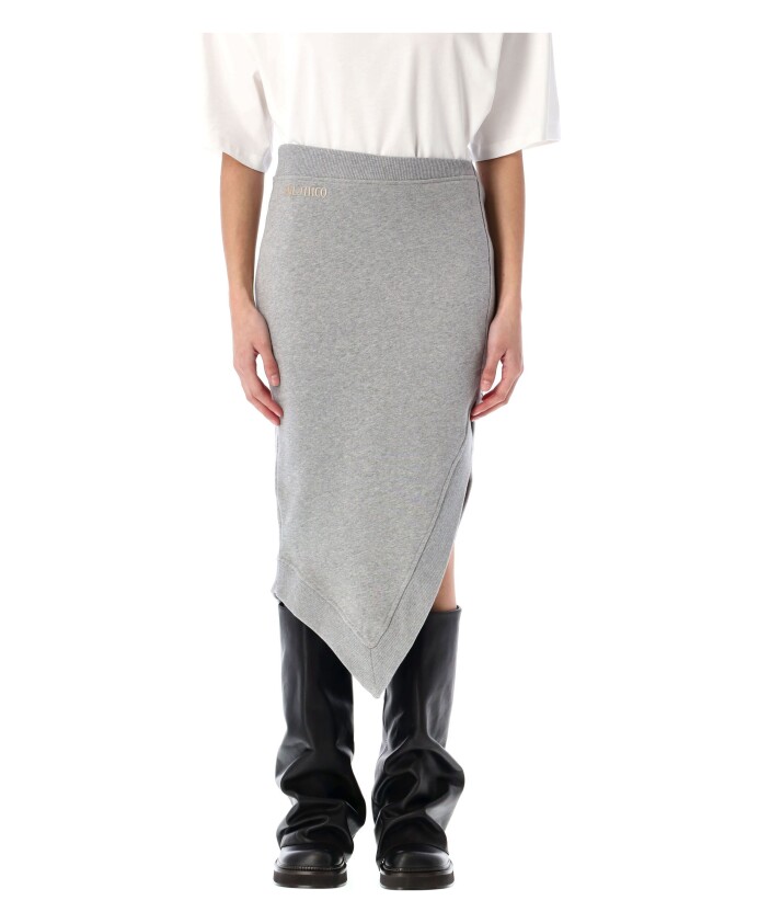 grey-melange-fleece-midi-skirt