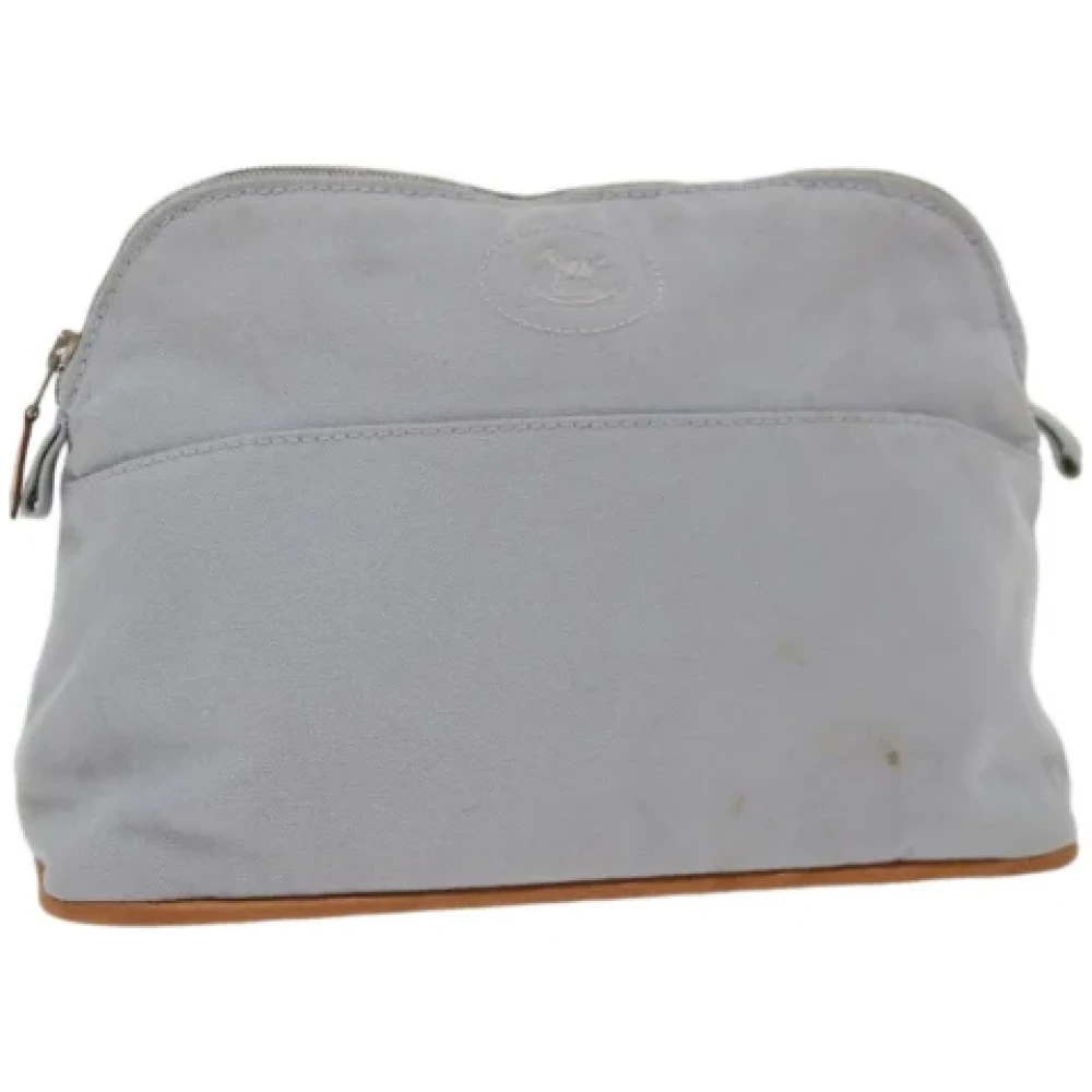 Hermès Vintage Pre-owned Canvas pouches Blue Dames