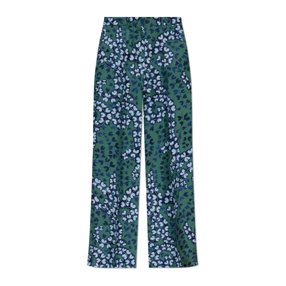 Lanvin Zijden geplooide broek Green Dames