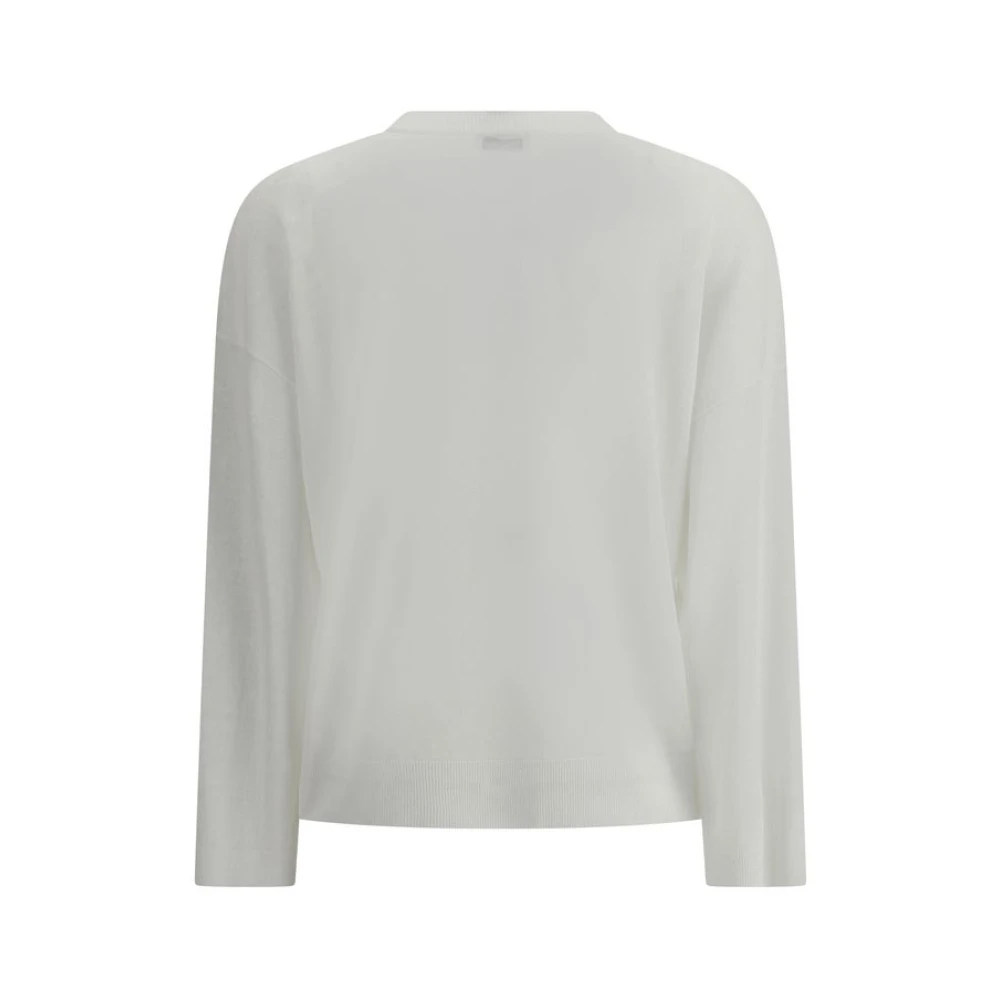 BRUNELLO CUCINELLI Trui met juweelversierde zak White Dames