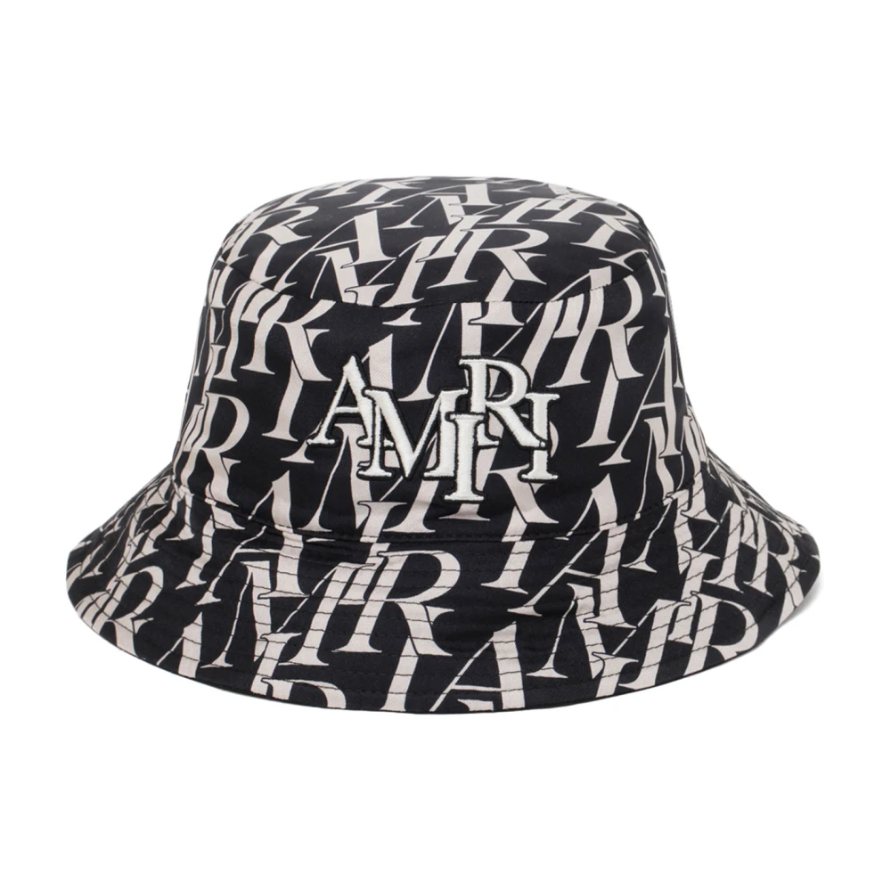 Amiri Omkeerbare Bucket Hat met Logo Borduurwerk Black Heren
