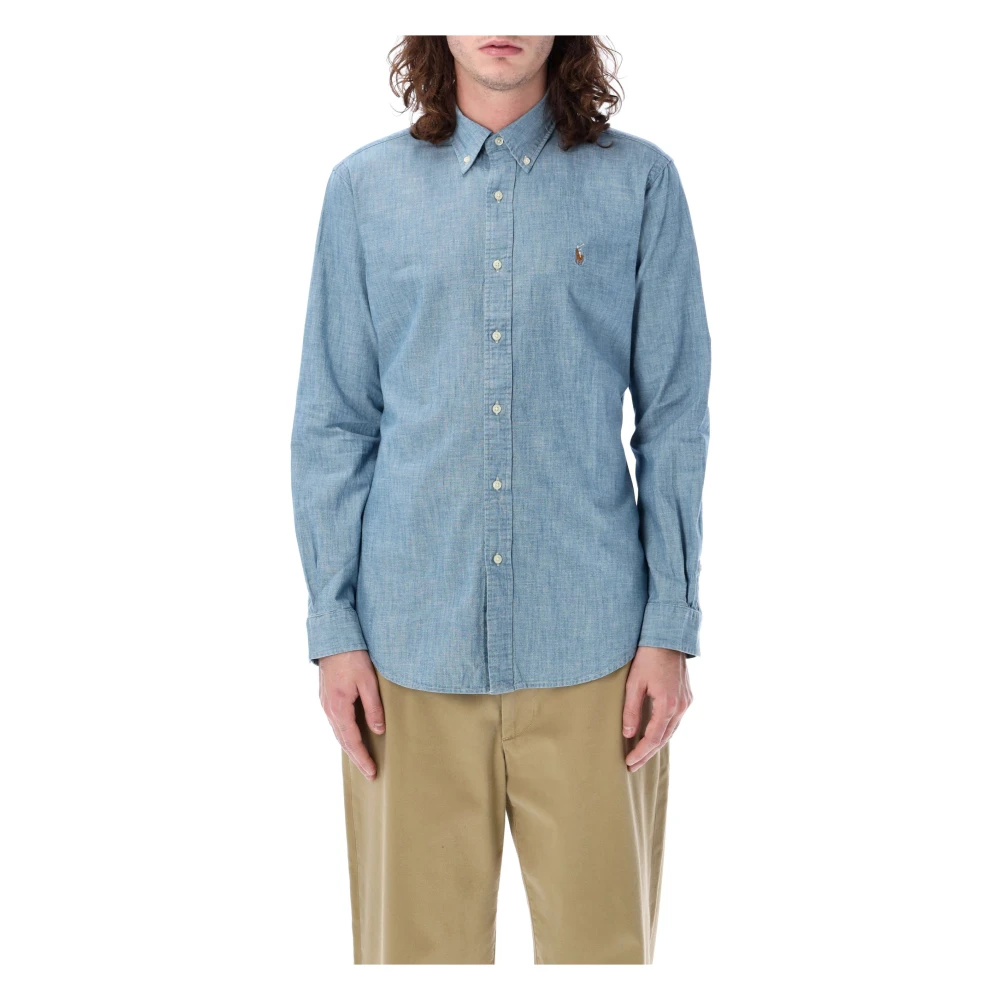 Polo Ralph Lauren Chambray Casual Overhemd Blue Heren
