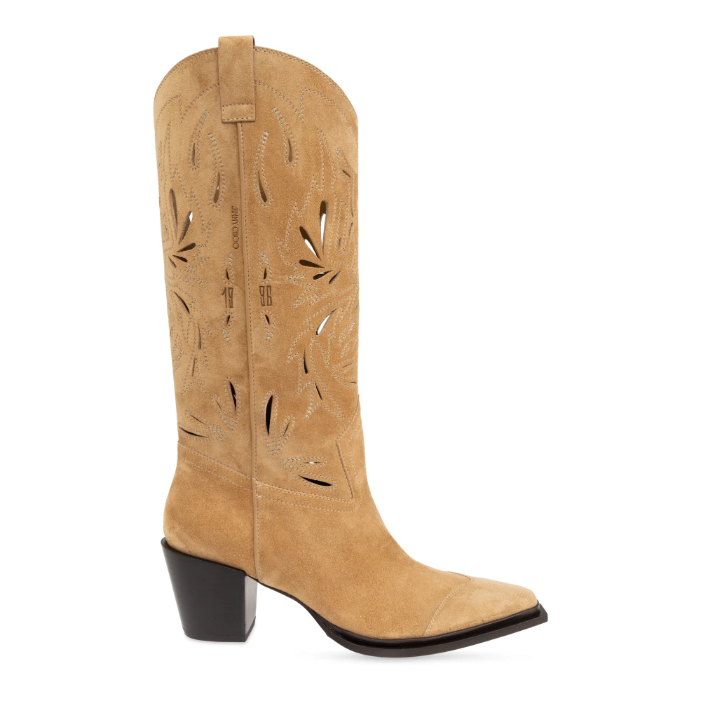 Jimmy Choo Klackade Cowboy Stövlar 'Cece' Brown, Dam