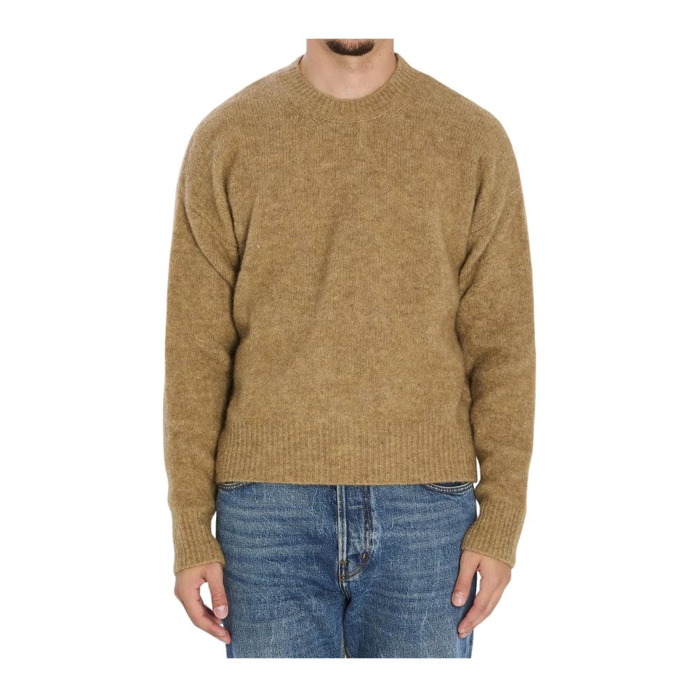 Ami Paris Mannelijk Beige Ami De Coeur Crewneck Sweater