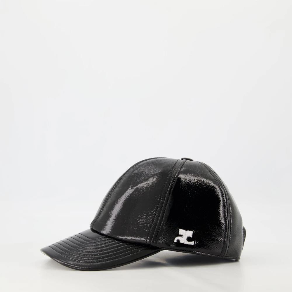 Courrèges Vinyl Cap Heruitgave Lente-Zomer 2025 Collectie Black Unisex