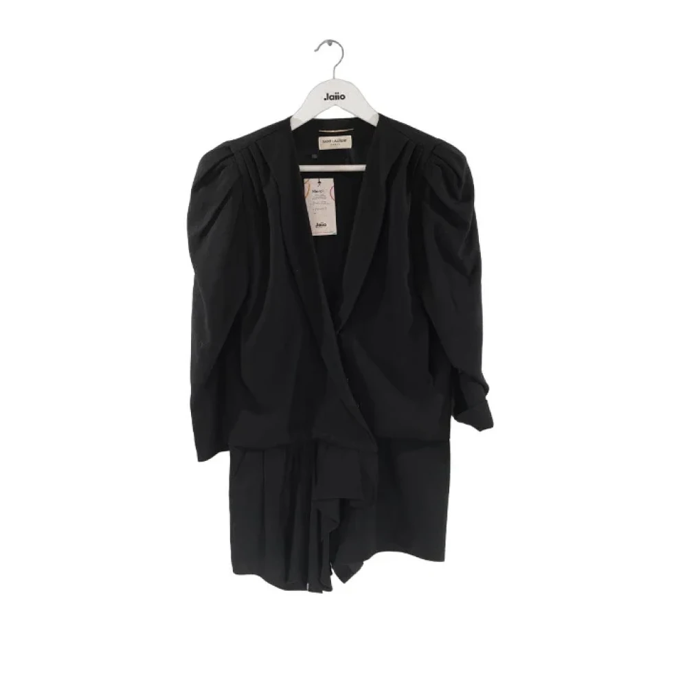 Yves Saint Laurent Vintage Pre-owned Polyester dresses Black Dames