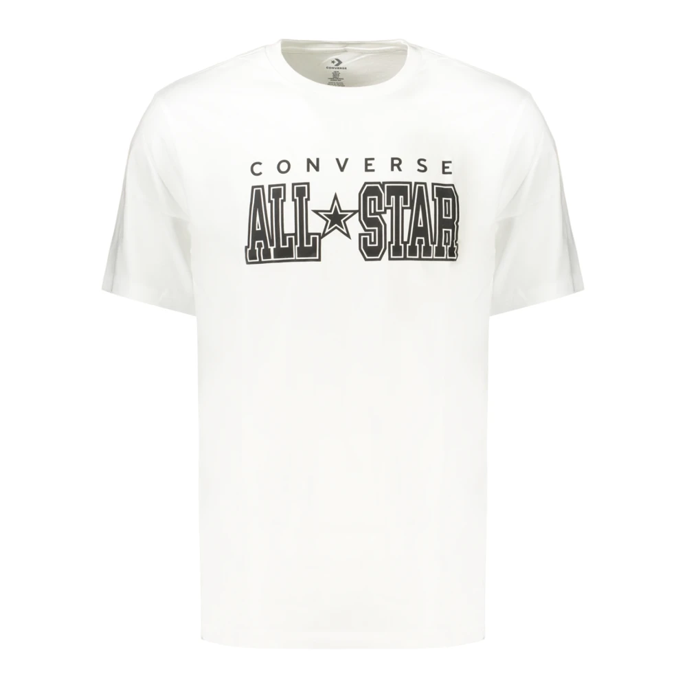 Converse White T-Shirts, Male, L, All Star Tee