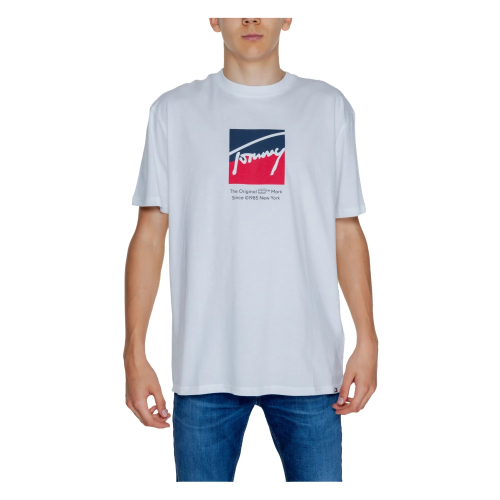 Tommy Jeans DNA Tee Herfst Winter Collectie 100% Gerecycled Katoen White Heren