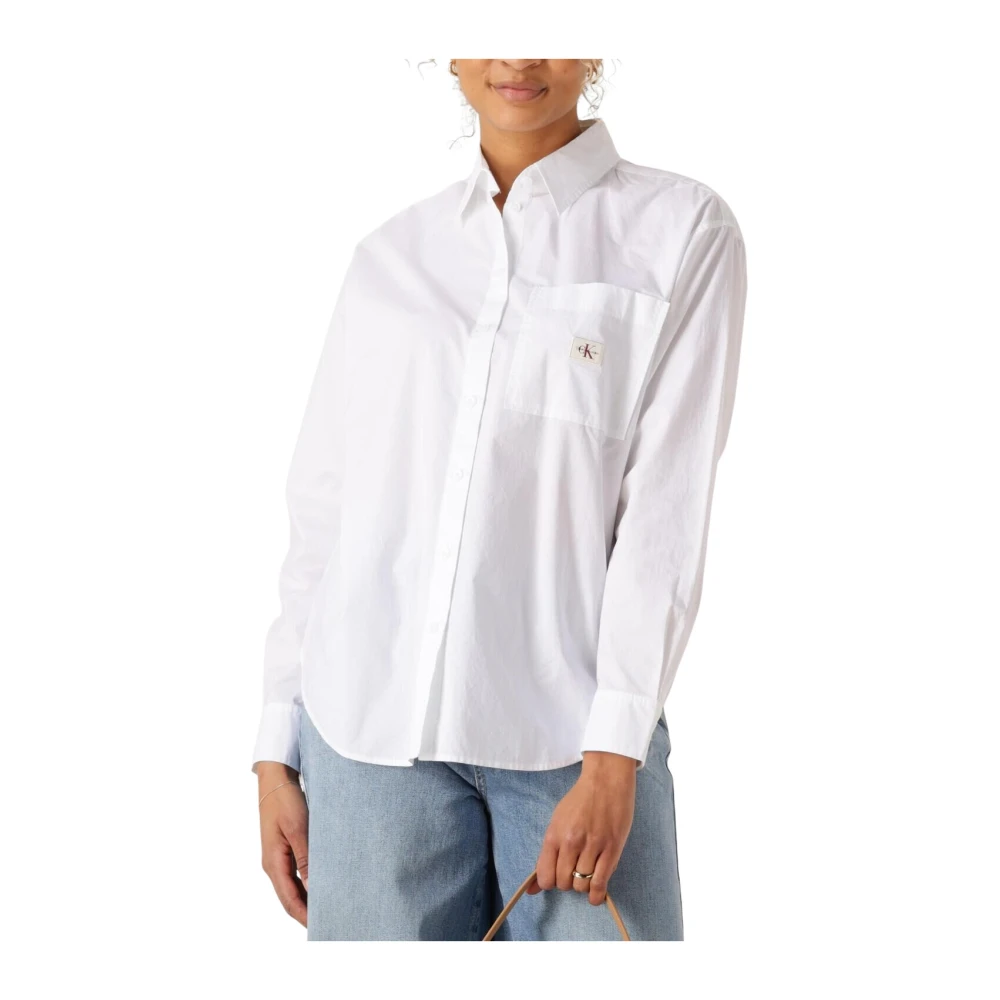 Calvin Klein Witte Relaxte Blouse White Dames