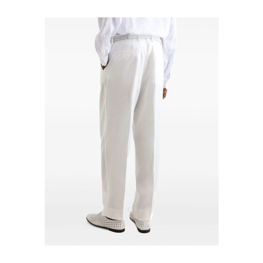 Dolce & Gabbana Witte Broek met Voorsluiting White Heren