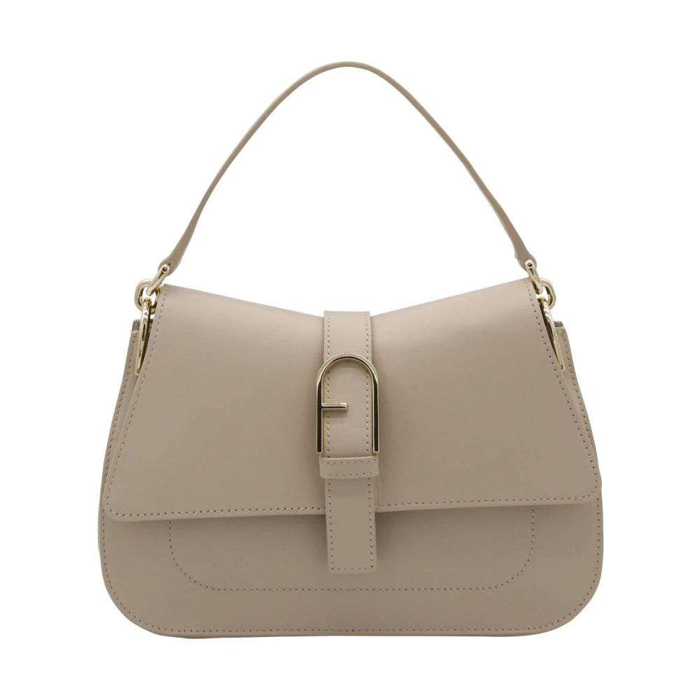 Furla Flow Medium Schoudertas Beige Dames