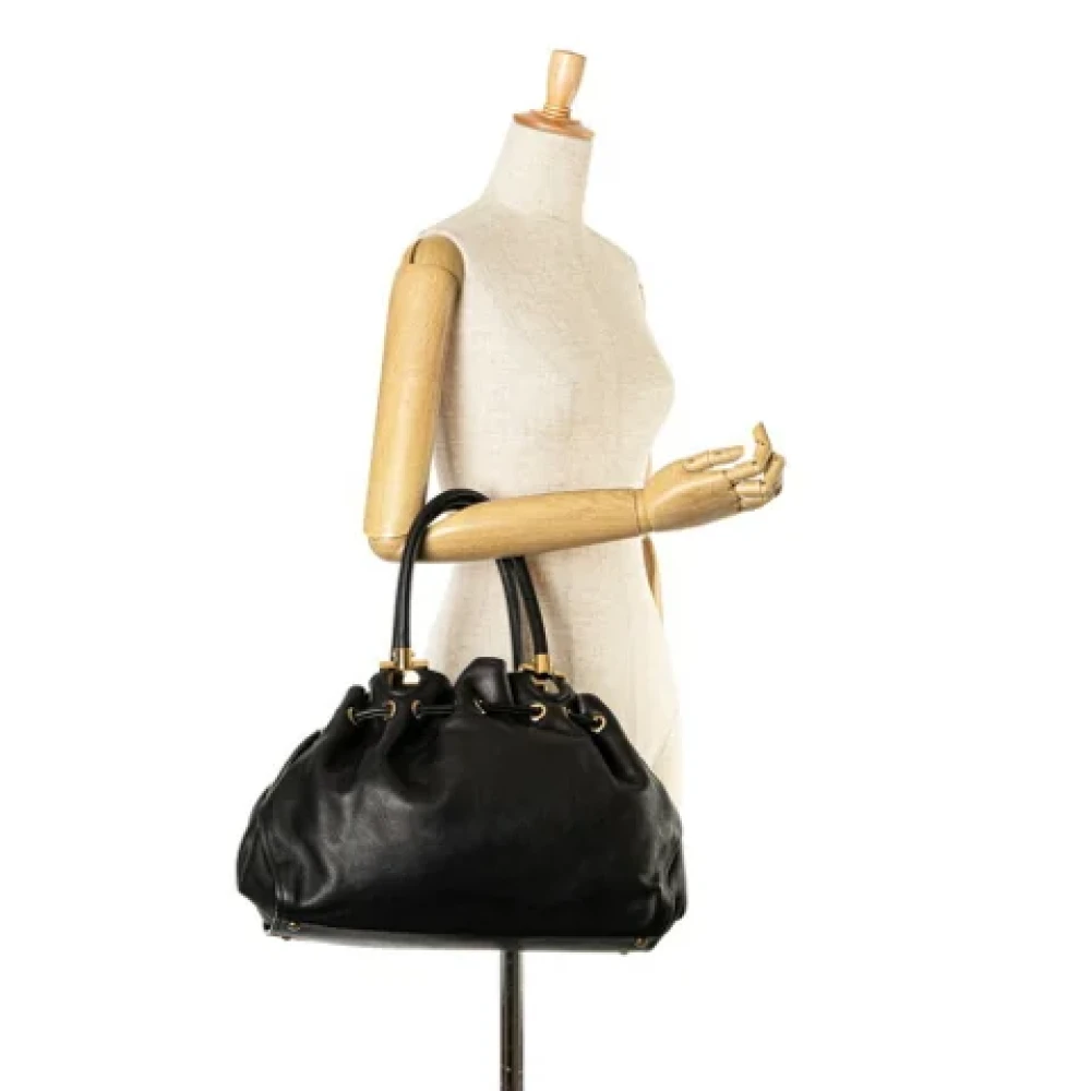 Salvatore Ferragamo Pre-owned Leather handbags Black Dames