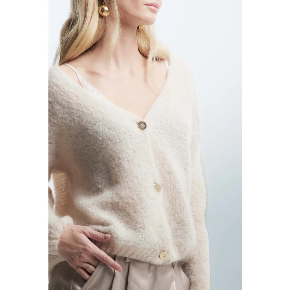Kocca Diamantpatroon Damesvest Beige Dames