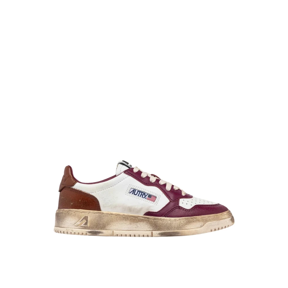 Autry Vintage Leren Sneakers Dames Schoenen Bruin