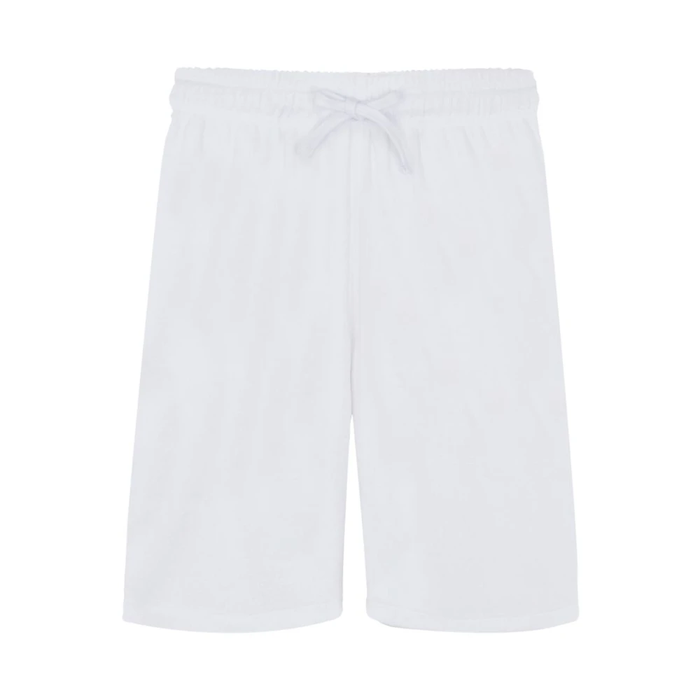 Vilebrequin Terry Bermuda Shorts met Jacquard Design White Heren