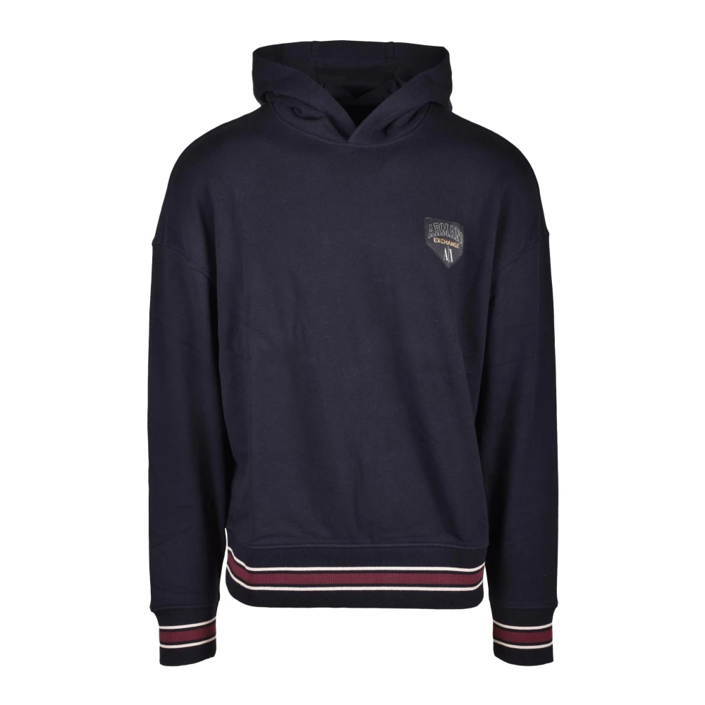 Armani Exchange Casual Katoenmix Sweatshirt Blue Heren