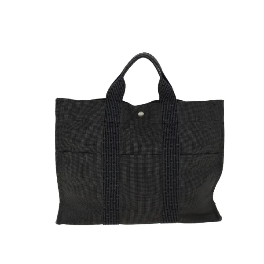 Hermès Vintage Pre-owned Canvas handbags Gray Dames